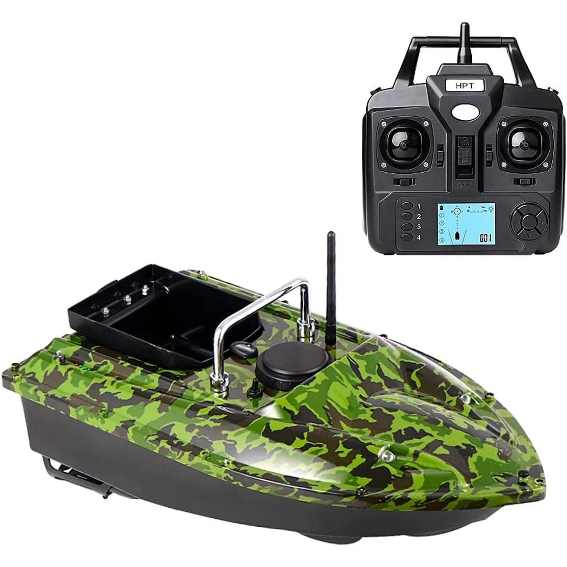 Bateau amorceur C118 avec navigation GPS - Vert